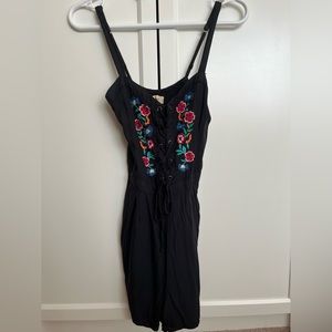 Hollister Floral Shorts Romper